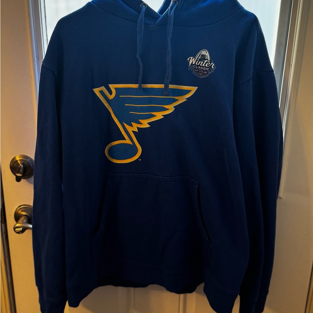 St. Louis Blues NHL Express Twill Logo Hoodie - Royal